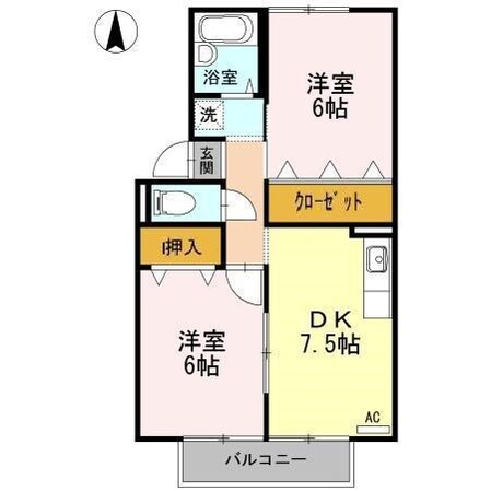 メゾン・ラポール　Ａ棟の物件間取画像